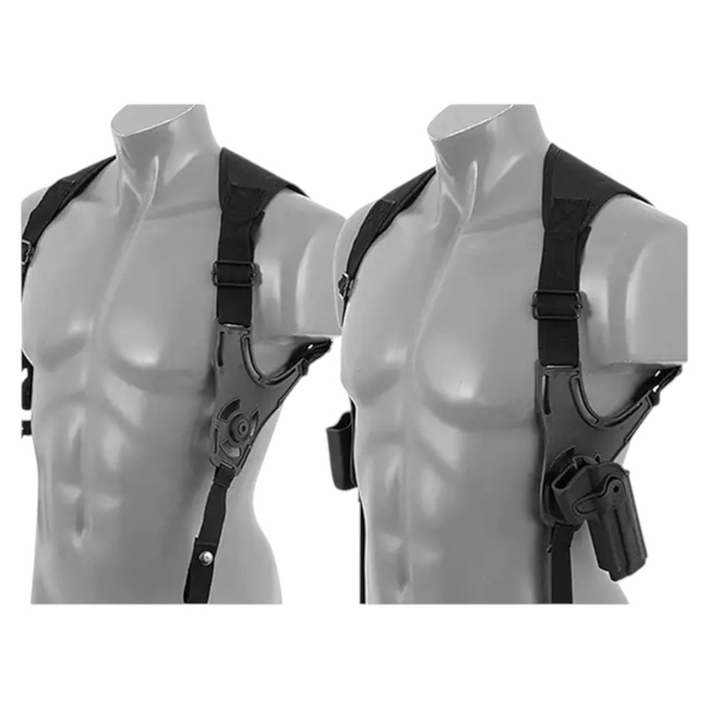 TACTICAL SHOULDER HARNESS - AIRSOFT - BLACK - AMOMAX
