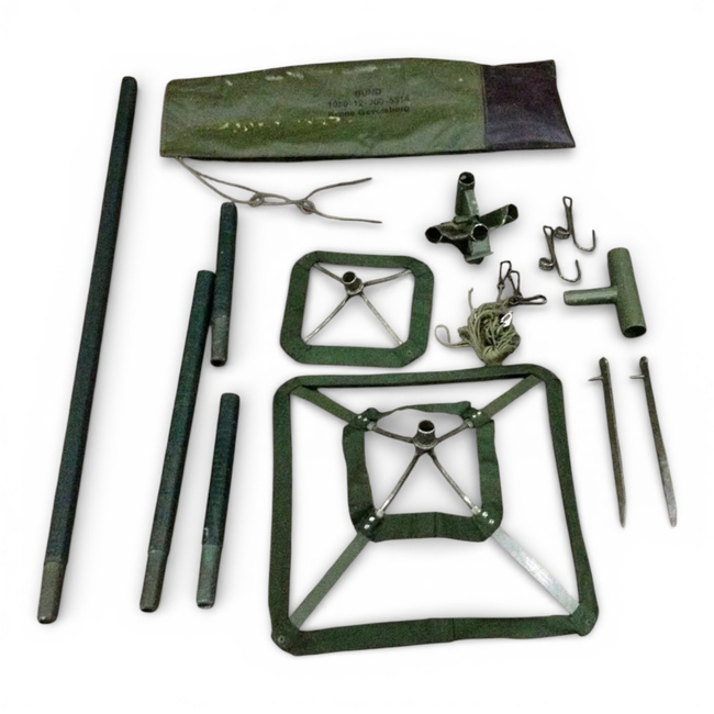 Camouflage Net Support Equipment - German Army Military Surplus - OD Green - In Good Condition