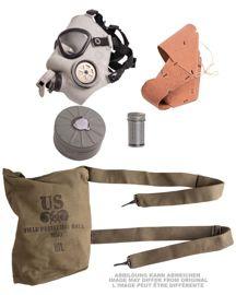 US PROT.MASK M9A1 WITH FILTERS AND BAG USED DECO