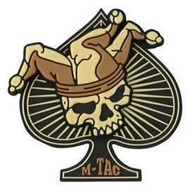 ACE OF SPADES PATCH 3D PVC - COYOTE/BLACK - M-TAC