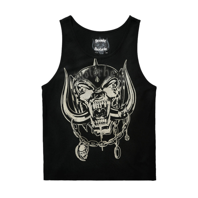 MOTÖRHEAD COTTON TANK TOP WITH WARPIG PRINT - BLACK - BRANDIT