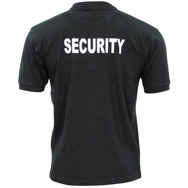 Polo Shirt, black, "SECURITY"