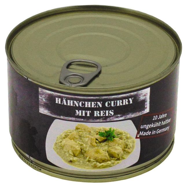 CANNED CHICKEN CURRY WITH RICE - 400 G - SHELF LIFE 10 YEARS - MFH®