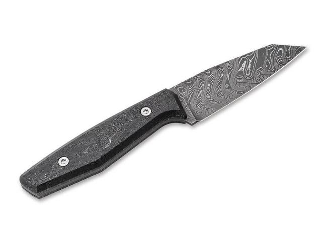 FIXED BLADE KNIFE - DAILY AK1 DAMASC - SILVER