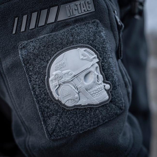 OPERATOR SKULL PATCH - 3D PVC - GREY - M-TAC