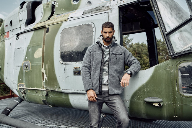 TEDDYFLEECE JACKET - ANTHRACITE - BRANDIT