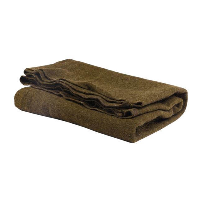 WOOL BLANKET - HUNGARIAN ARMY MILITARY SURPLUS - GREEN OD - LIKE NEW