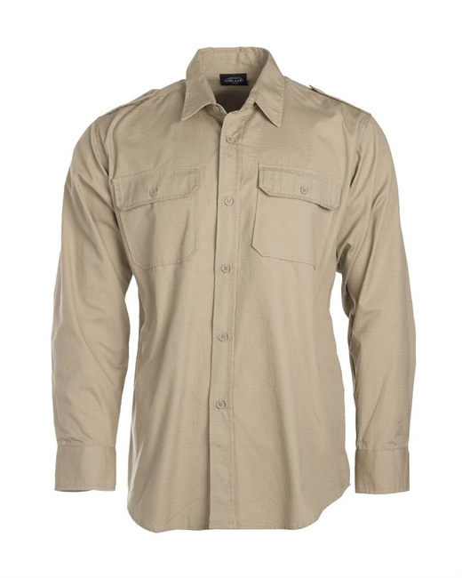 LONG SLEEVE TROPICAL SHIRT - Mil-Tec® - KHAKI