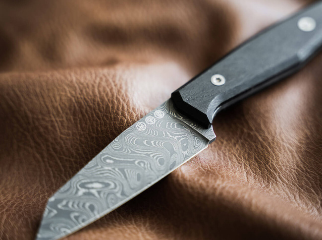 FIXED BLADE KNIFE - DAILY AK1 DAMASC - SILVER