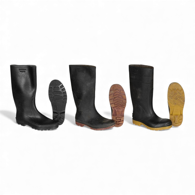 Rubber Safety Boots - German Army Surplus BW - Black - Assorted Models - Used