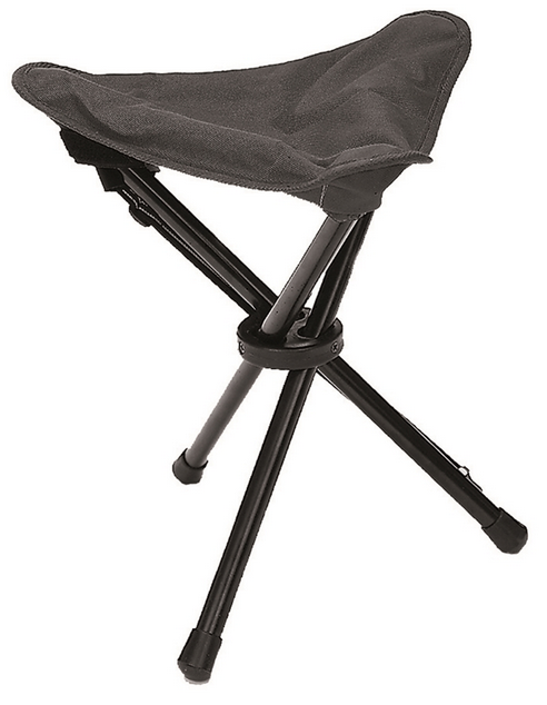 3-LEGGED FOLDING STOOL FOR CAMPING - Mil-Tec® - BLACK