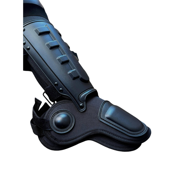PAIR OF SHIN AND KNEE PROTECTORS - ANTI PROTEST - BLACK - LECTER TACTICAL