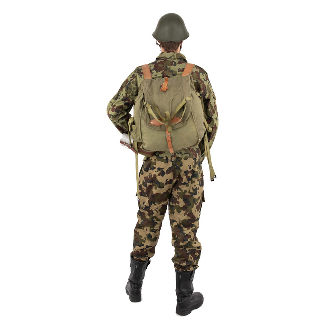 Military Rucksack- Cold War Romanian army (Canvas) - vintage rare - OD Green - Like new