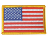 Us Colored Woven Nationality Badge Left