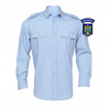 CADRES SHIRT BLOUSE WITH LONG SLEEVES, POCKETS AND EPAULETS - WOMEN - BLUE - JANDARMERIA IJJ
