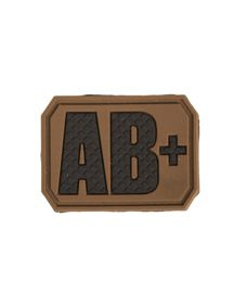 3D BLOOD TYPE PATCH - Mil-Tec® - DARK COYOTE - AB POS