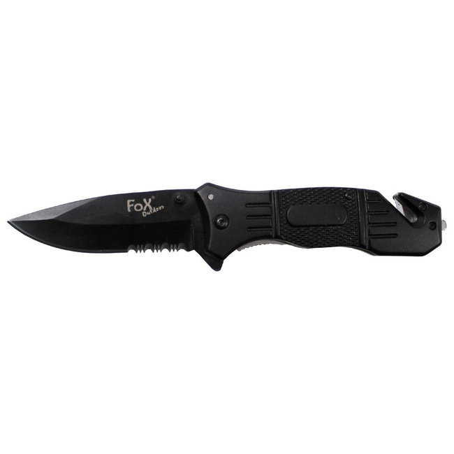 Jack Knife, one-handed, black, belt cutter, belt clip