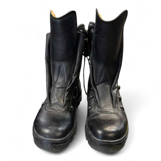 Combat boots with leather lining - German army surplus - Black - Used 