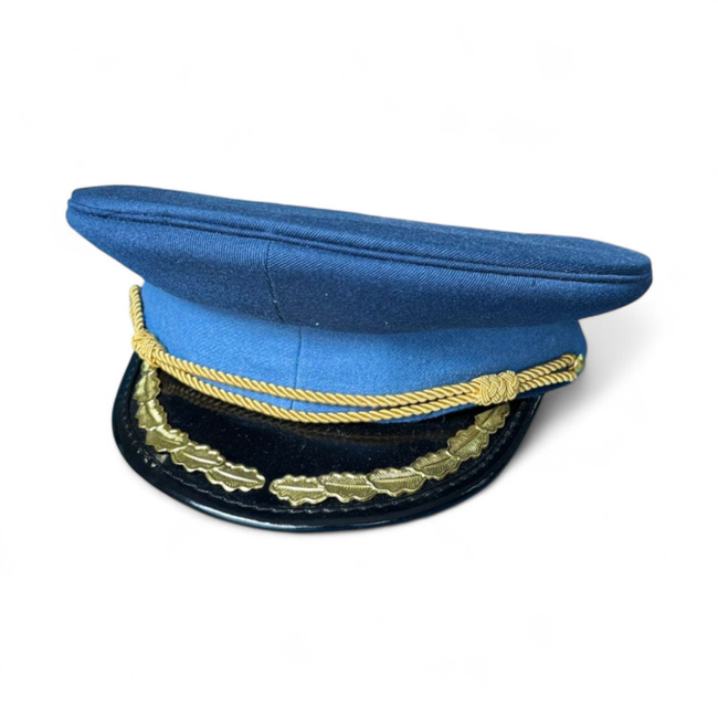 Officer's cap - Romanian Army military surplus from the RSR period - Blue - Like new
