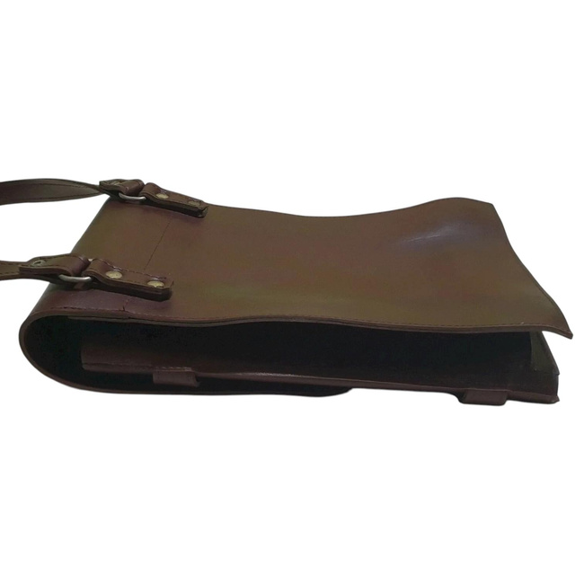 Leather Map Case - Military Porthart RSR Era - Officer - Romanian Army Surplus - Brown - Like New