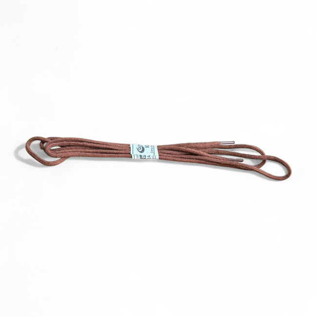 Pair of Shoe Laces - Round - AURA S.A. - 60 cm - Romanian Army Military Surplus - Brown - In Good Condition