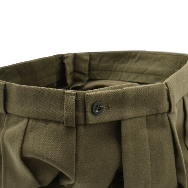 VINTAGE DT/VT WOOL UNIFORM TROUSERS - DUTCH ARMY MILITARY SURPLUS - EVERYDAY WEAR - GREEN OD - IN GOOD CONDITION