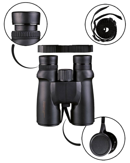 WATERPROOF BINOCULAR - 8x42 - BLACK - Mil-Tec®