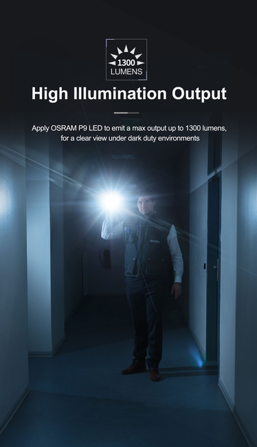 Nextorch P80 Powerful Tactical Flashlight - Black