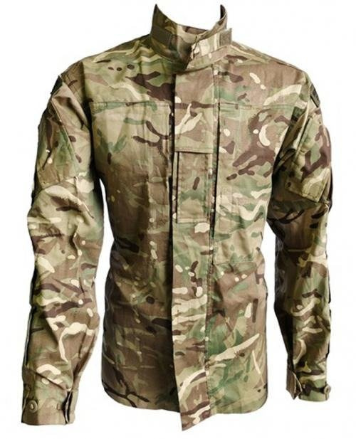 BRITISH ARMY MTP CAMO TROPICAL COMBAT FIELD JACKET USED