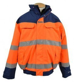 GERMAN ARMY WET AND COLD WEATHER JACKET - ORANGE/BLUE - USED
