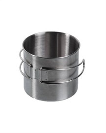STAINLESS STEEL MUG WITH FOLDABLE HANDLE - Mil-Tec® - 600 ML
