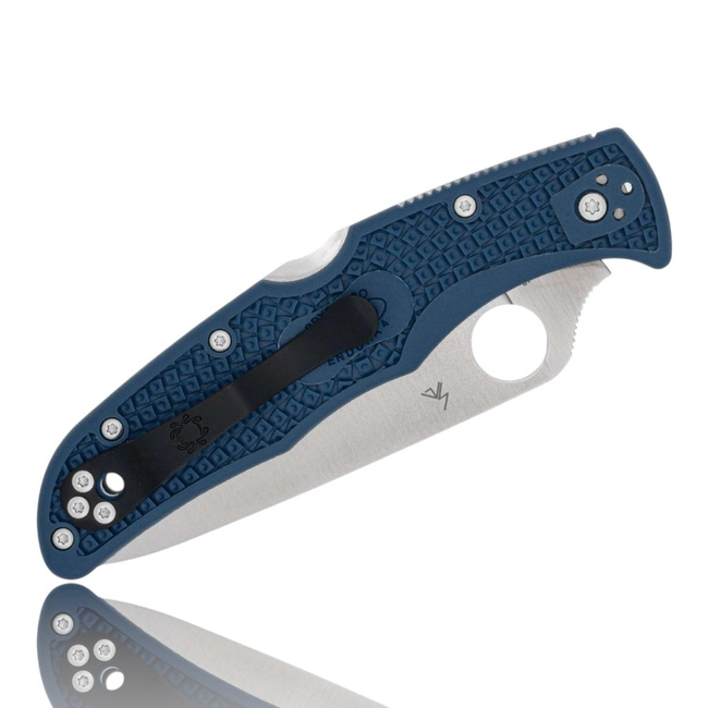 Spyderco Endura 4 Folding Knife - CPM SPY27 Steel - FRN Cobalt Blue Handle - Plain Edge Blade