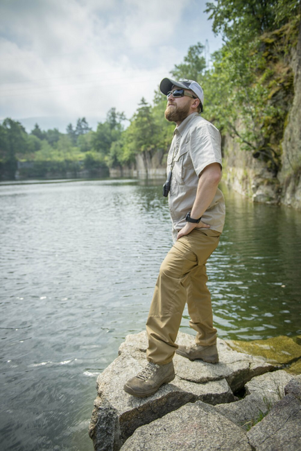 SHORT-SLEEVED SHIRT - DEFENDER MK2 - POLYCOTTON RIPSTOP - Helikon-Tex - BLACK