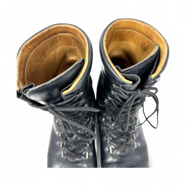 Combat Boots With Lining – Replaced Sole – Austrian Army Military Surplus – Black – Used