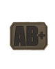 3D BLOOD TYPE PATCH - Mil-Tec - OD GREEN - AB POS