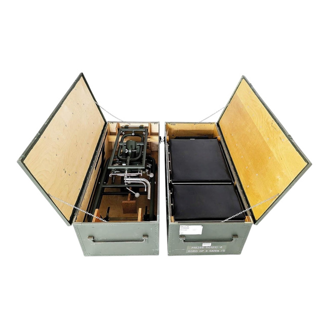 Folding Operating Table - Model 3 MT, 1974 - Stainless Steel - Olive Green - Swedish Army Military Surplus - Like New / Collector’s Item