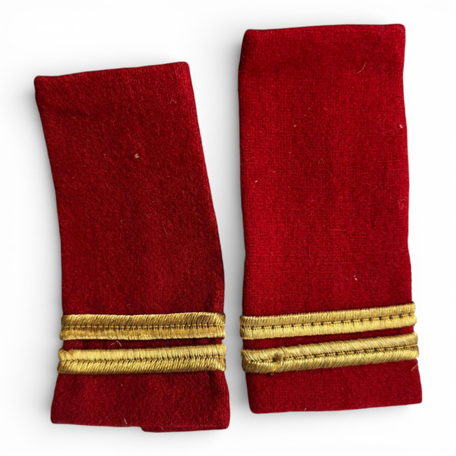 OFFICER RANKS, INFANTRY, MUSIC - LIEUTENANT WITHOUT A MARK, RED CITY - MILITARY SURPLUS ROMANIAN ARMY - USED