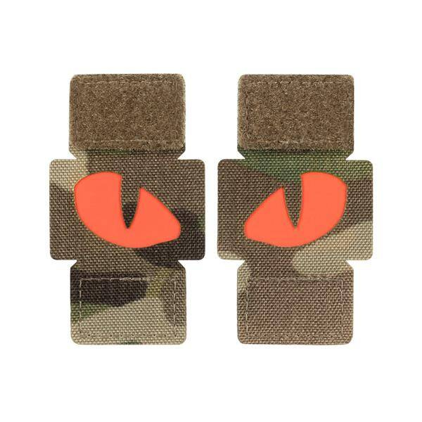 TIGER EYES LASER CUT PATCH (couple) - MULTICAM/RED - M-TAC