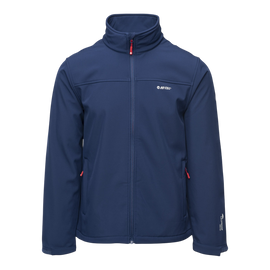 LINGEN SOFTSHELL JACKET FOR MEN - DARK BLUE/ ORANGE-RED - MAGNUM
