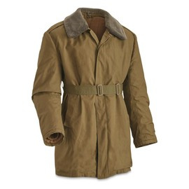 PARKA WITH REMOVABLE FUR COLLAR AND LINING - MILITARY SURPLUS ROMANIAN ARMY - USED