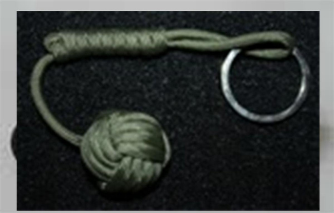 PARACORD TACTICAL MONKEY FIST PATCH - Coyote Tan