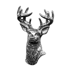 Hunting Hat Pin - Red Deer - Silver