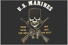FLAG (91 x 152) cm U.S. MARINES