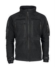 WATERPROOF FLEECE JACKET FOR COLD WEATHER - Mil-Tec® PLUS - BLACK