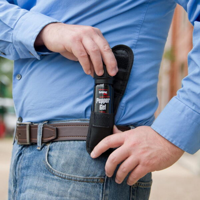 SELF-DEFENSE SPRAY - PEPPER GEL 50G + HOLDER - SABRE