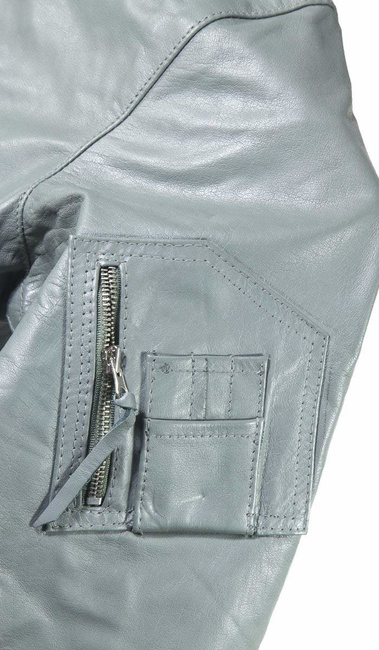 GERMAN LEATHER FLIGHT JACKET - Mil-Tec - GREY