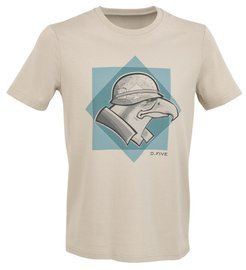 PRINTED T-SHIRT - EAGLE WITH HELMET - D.FIVE - DESERT DUST