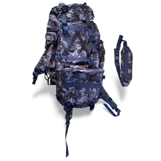 LARGE MILITARY COMBAT BACKPACK WITH POCKET, DETACHABLE OUTER POUCH - 90L - ROMANIAN ARMY MILITARY SURPLUS - COMBAT FA CAMO - NEW