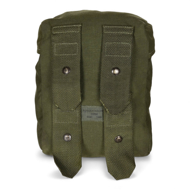MEDIUM SIDE POUCH - KAZ03 - AUSTRIAN ARMY MILITARY SURPLUS - GREEN OD - USED