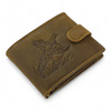 Leather Wallet for Hunters with Print - Pheasant - Brown - GreenDeed